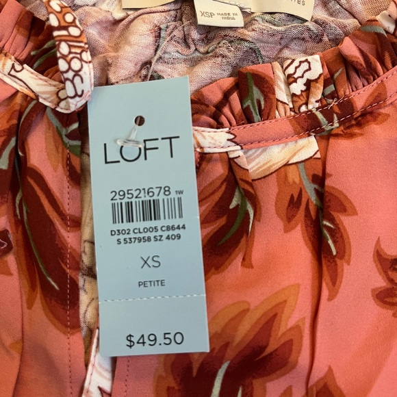 Anne Taylor Loft Women’s Sleeveless Floral Blouse New with Tags - Picture 6 of 7